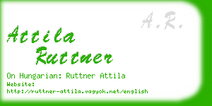 attila ruttner business card